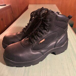 Worx Red Wing STK 5611 Waterproof Steel Toe Black EH Leather Boots Size 9 WW